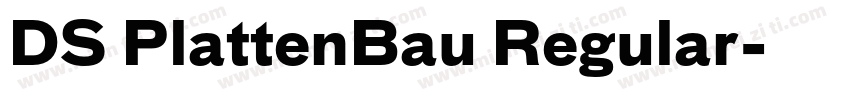 DS PlattenBau Regular字体转换